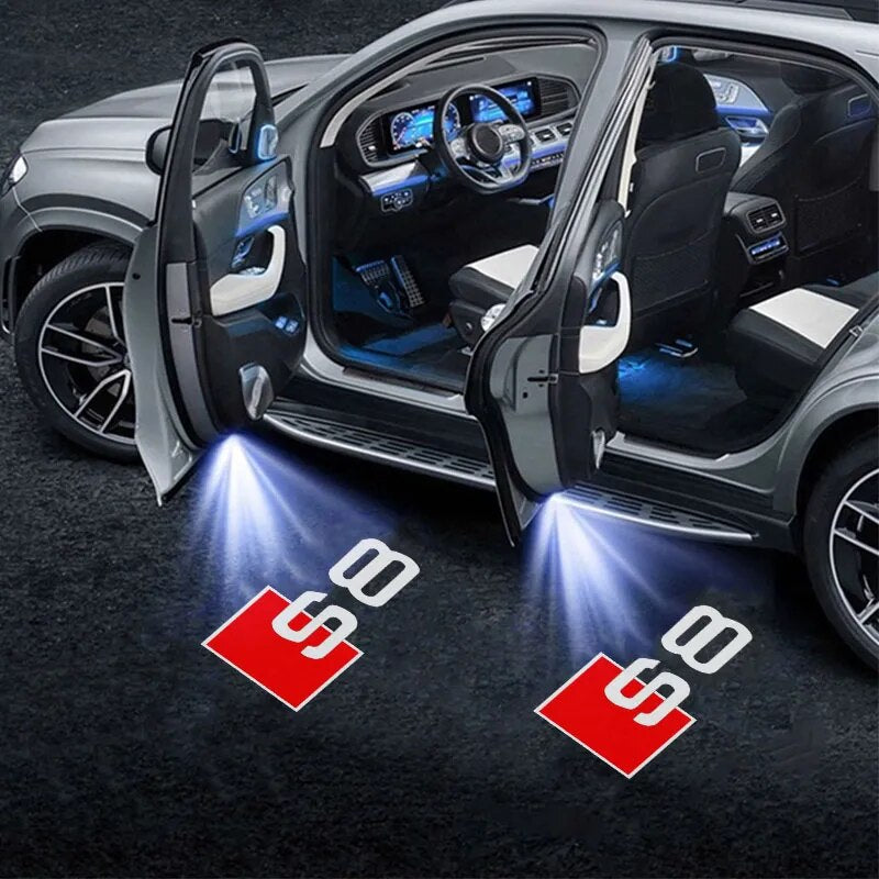 2piece-LED Car Door Welcome Lights for Audi S line