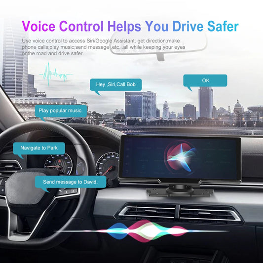 Wireless Carplay Monitor Android Auto dashboard DVR Automotive Multimedia Player